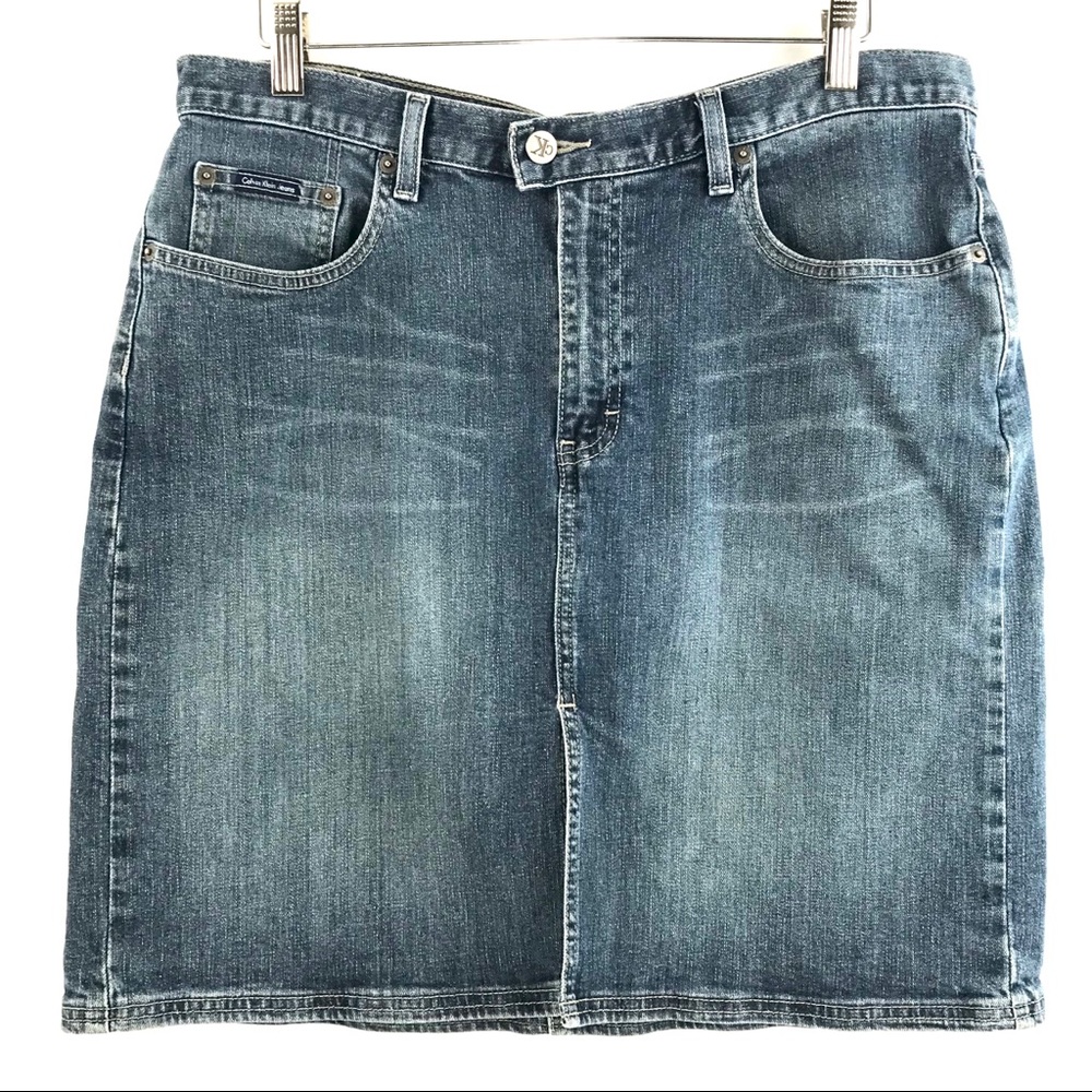 CK Calvin Klein Jeans Blue Denim Size 12 Stretch G1